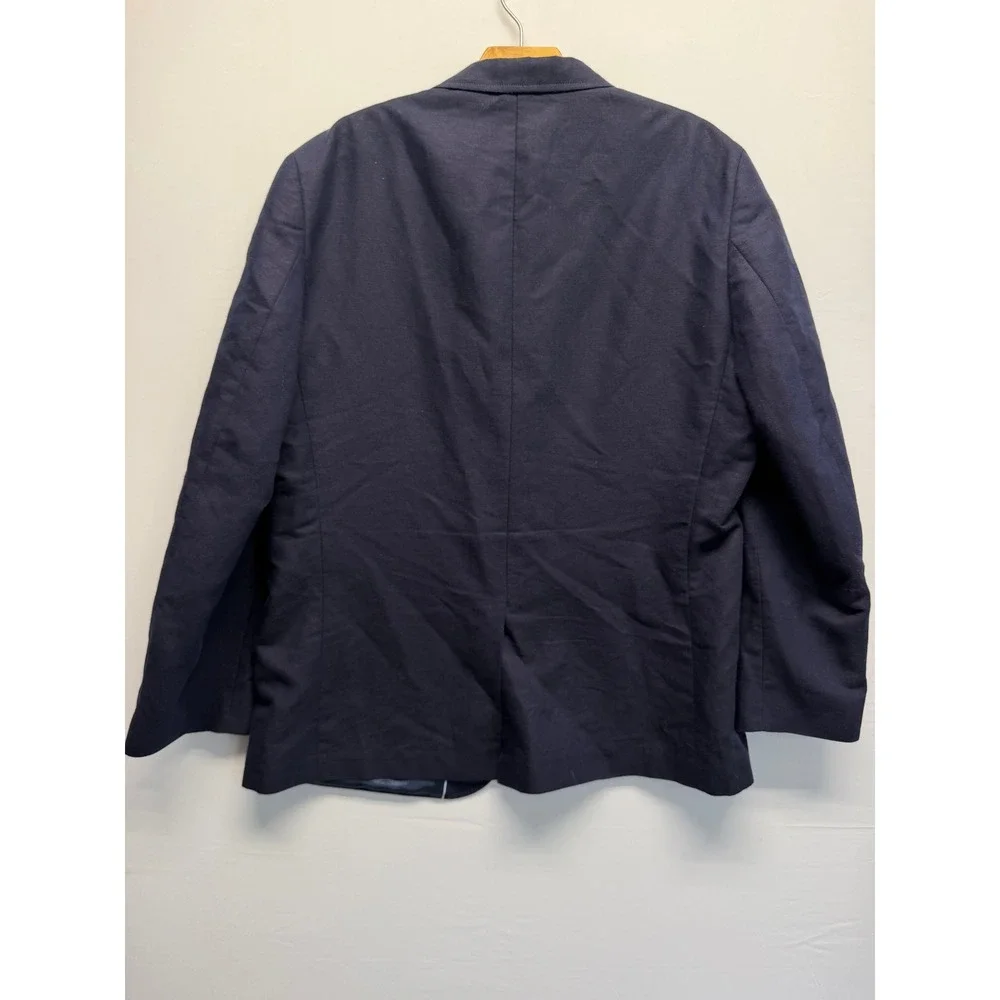 Lands End Mens Navy Baird McNutt Irish Linen Cotton Blazer 44 Reg